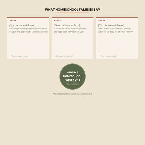 The Homeschool Bundle — Planner + Student Journal | 2026–27 | Printable PDFs | Secular, Multi-Child